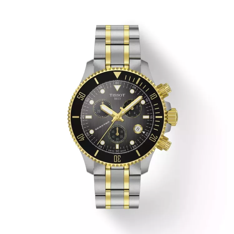 さ*ん様 TISSOT アナログ腕時計 シルバー/ゴールド Tissot Seastar 1000 Quartz Chronograph 38mm - Tissot Seastar