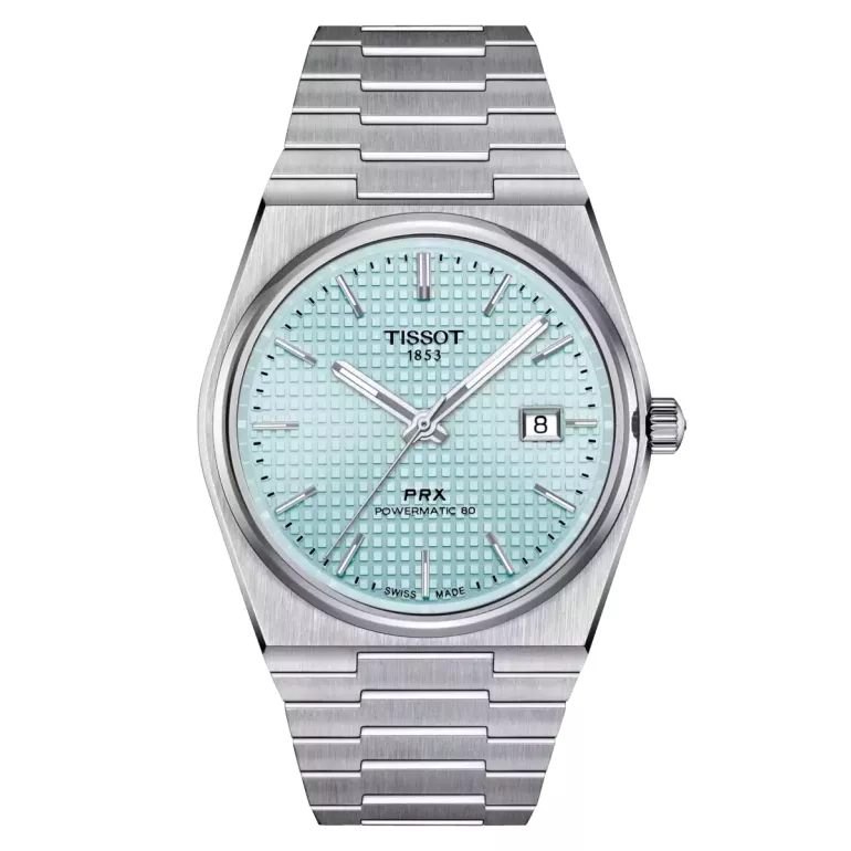 TISSOT PRX 水色 ステンレス Tissot PRX Powermatic 80 T137.407.11.351.00