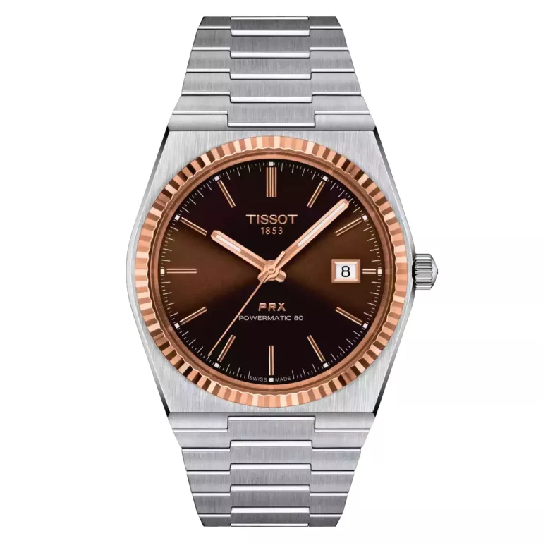 Tissot PRX Powermatic 80 Steel & 18K Gold Bezel - Tissot PRX Gold